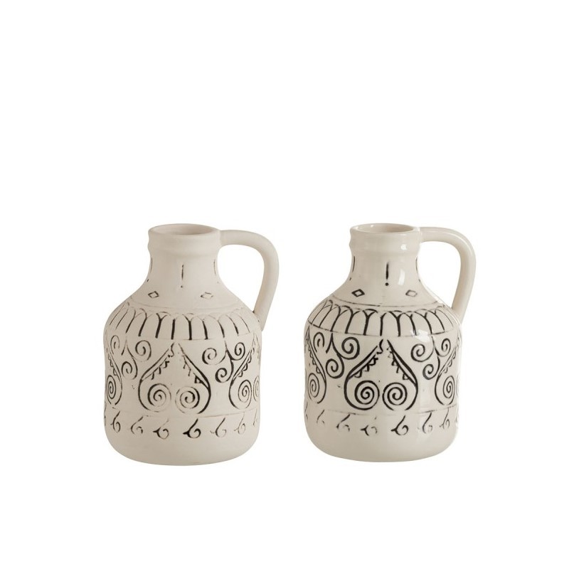 G MAMA PITHCER ETHNIC WHITE - POTS, VASES, PLATES G MAMA PITHCER ETHNIC WHITE - POTS, VASES, PLATES